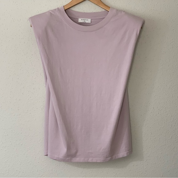 Aritzia Babaton Contour Shoulder Pad Lilac Fog Tank Top Size M - Picture 3 of 10